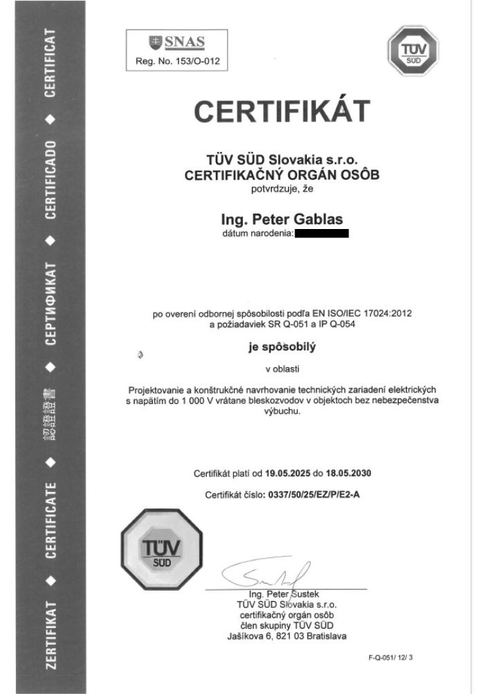 certifikat TUV SUD